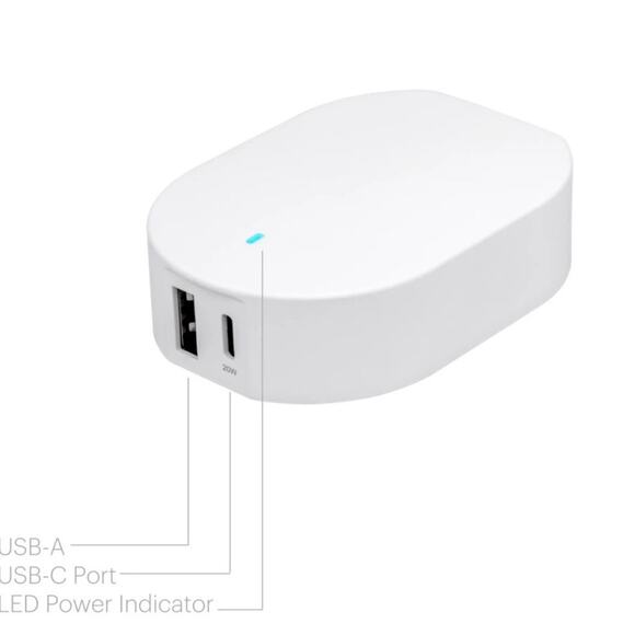 onn. 32W Dual-Port Wall Charger - Picture 3 of 6